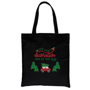 Decorative Christmas Time Canvas Bag