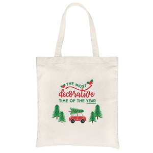 Decorative Christmas Time Canvas Bag