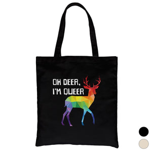 LGBT Deer Queer Rainbow Canvas Bag