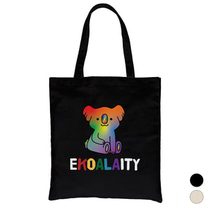 LGBT Ekoalaity Koala Rainbow Canvas Bag