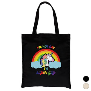 LGBT Gay Unicorn Rainbow Canvas Bag