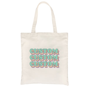 Sorority Theme Green Top Text Great Custom Personalized Canvas Bag