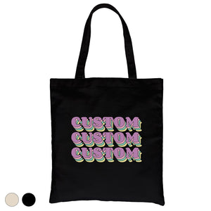 Sorority Theme Purple Top Text Creative Personalized Canvas Bag