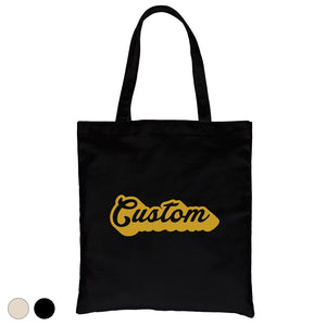Yellow Pop Up Text Fun Awesome Cool Custom Personalized Canvas Bag