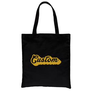 Yellow Pop Up Text Fun Awesome Cool Custom Personalized Canvas Bag