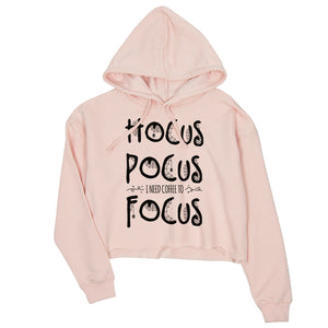 Hocus Pocus Focus Womens Crop Hoodie