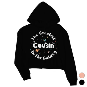 The Greatest Cousin Womens Cute Crop Hoodie Gift For Cousin