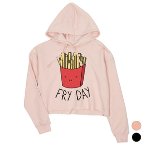 365 Printing Fry Day Womens Crop Hoodie For French Fries Lovers Gift Funny Gift