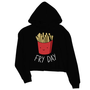 365 Printing Fry Day Womens Crop Hoodie For French Fries Lovers Gift Funny Gift