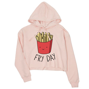 365 Printing Fry Day Womens Crop Hoodie For French Fries Lovers Gift Funny Gift