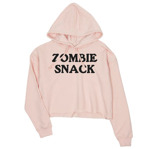 Zombie Snack Womens Crop Hoodie Fun Cute Honest Great Friend Gift