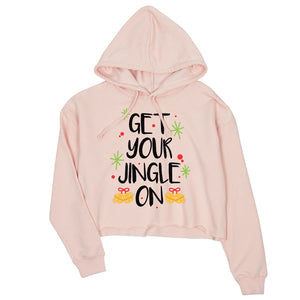 Get Your Jingle On Crop Hoodie