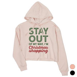 Christmas Shopping Crop Hoodie