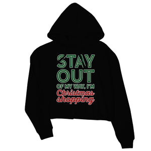 Christmas Shopping Crop Hoodie