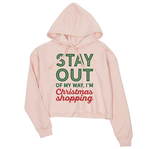 Christmas Shopping Crop Hoodie