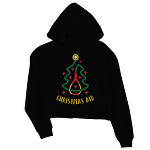 Christmas Medical Tree Crop Hoodie