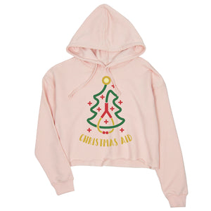 Christmas Medical Tree Crop Hoodie