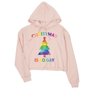 Christmas So Gay Crop Hoodie