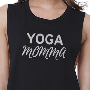 Yoga Momma Crop Top Yoga Work Out Tank Top Gif For Yoga Mom - 365INLOVE