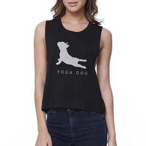 Yoga Dog Crop Top Yoga Work Out Tank Top Gifts For Dog Lovers - 365INLOVE