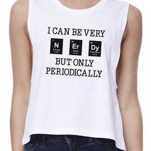 Nerdy Periodically Womens White Crop Top