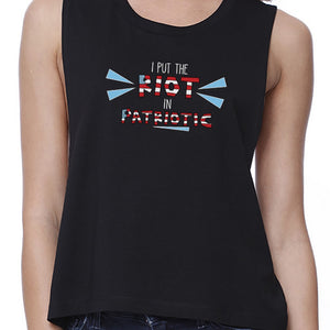 I Put The Riot In Patriotic Shirt For Women Funny Saying Crop Top - 365INLOVE