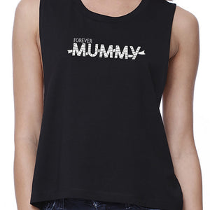 Forever Mummy Womens Black Crop Top