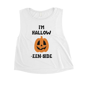 Hollow Inside Pumpkin Womens Crop Top