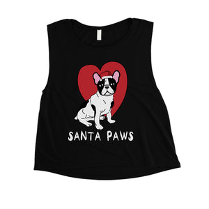 Santa Paws Womens Crop Top