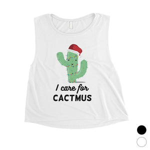 Care For Cactmus Womens Crop Top