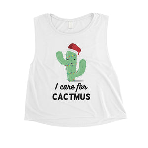 Care For Cactmus Womens Crop Top