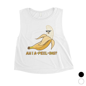 Apeeling Banana Womens Valentine's Day Workout Crop Tank Top Gift