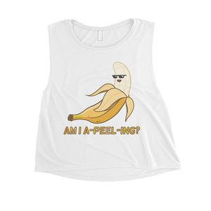 Apeeling Banana Womens Valentine's Day Workout Crop Tank Top Gift