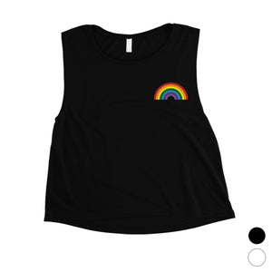 LGBT Rainbow Pocket Womens Crop Top