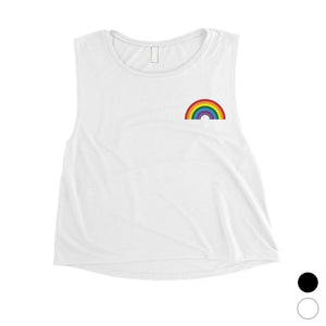 LGBT Rainbow Pocket Womens Crop Top
