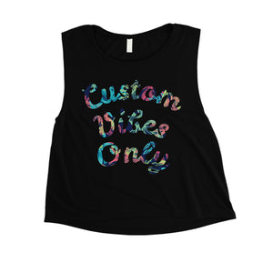 Colorful Overlay Text Colorful Sweet Womens Personalized Crop Tops