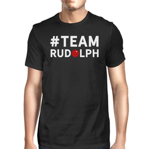 #Team Rudolf Black Men's T-shirt Family Group Member Matching Tee - 365INLOVE