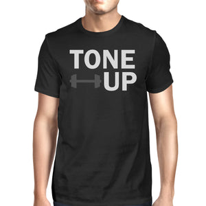 Tone Up Men's T-shirt Unisex Work Out Graphic Short Sleeve Tee - 365INLOVE