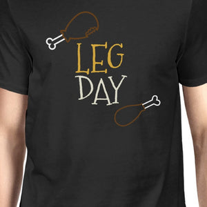 Leg Day Men's T-shirt Unisex Work Out Graphic Short Sleeve Tee - 365INLOVE