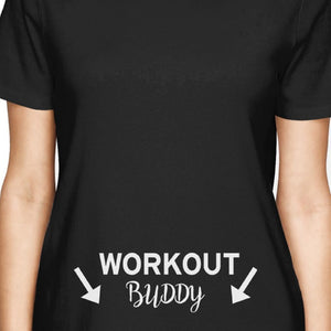 Workout Buddy Women's T-shirt Graphic Printed Tee For Pregnant Lady - 365INLOVE