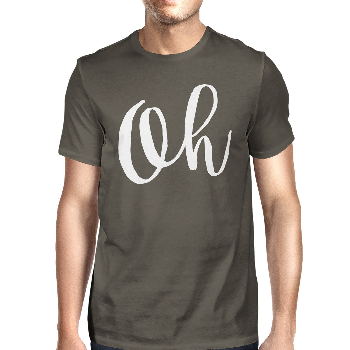 Oh Mens Cool Grey Tees Funny Short Sleeve Typographic T-shirt - 365INLOVE