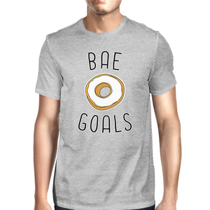 Bae Goals Men's Grey T-shirt Simple Typography Funny Gifts For Him - 365INLOVE