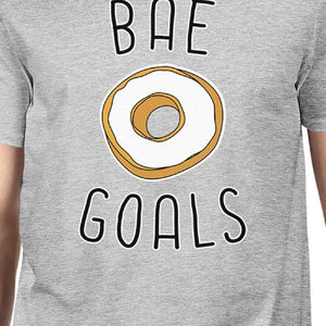 Bae Goals Men's Grey T-shirt Simple Typography Funny Gifts For Him - 365INLOVE