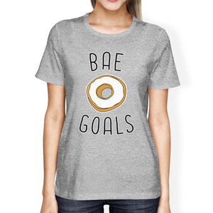 Bae Goals Women's Heather Grey Tshirt Creative Gifts Valentines Day - 365INLOVE