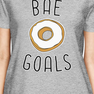 Bae Goals Women's Heather Grey Tshirt Creative Gifts Valentines Day - 365INLOVE