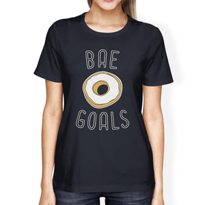 Bae Goals Women's Navy T-shirt Cute Graphic Shirt Fun Gift Ideas - 365INLOVE