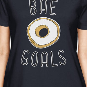 Bae Goals Women's Navy T-shirt Cute Graphic Shirt Fun Gift Ideas - 365INLOVE