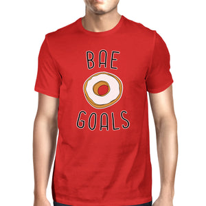 Bae Goals Men's Red T-shirt Humorous Graphic Shirt Round Neck Tee - 365INLOVE