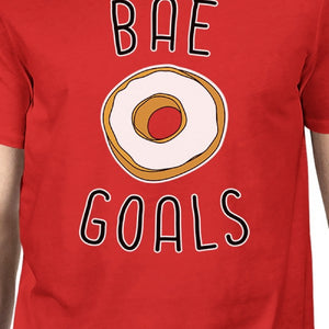 Bae Goals Men's Red T-shirt Humorous Graphic Shirt Round Neck Tee - 365INLOVE