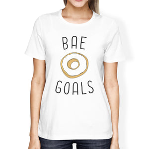 Bae Goals Women's White T-shirt Cute Graphic Tee For Her Birthday - 365INLOVE